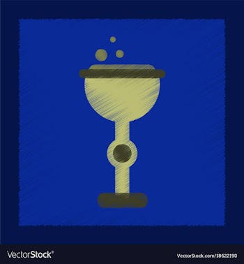Flat shading style icon cup potion vector image