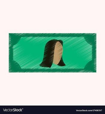 Flat shading style icon currency cash vector image