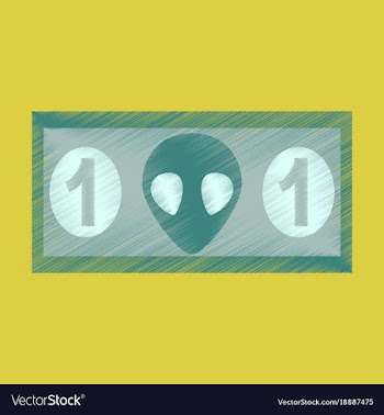 Flat shading style icon currency cash vector image