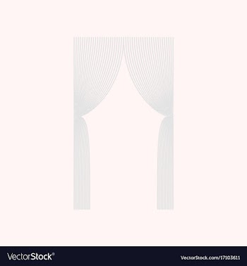 Flat shading style icon curtains vector image