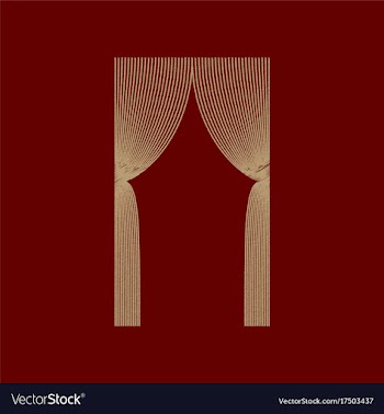 Flat shading style icon curtains vector image