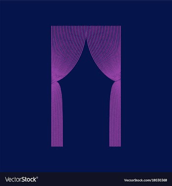 Flat shading style icon curtains vector image