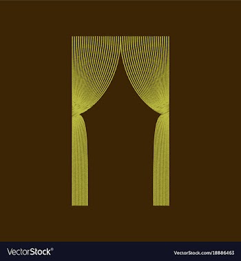 Flat shading style icon curtains vector image