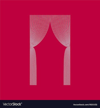 Flat shading style icon curtains vector image