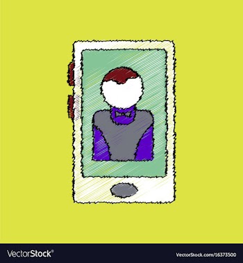 Flat shading style icon dealer silhouette on vector image