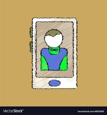 Flat shading style icon dealer silhouette on vector image
