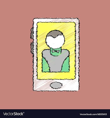 Flat shading style icon dealer silhouette on vector image