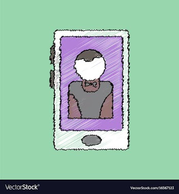Flat shading style icon dealer silhouette on vector image