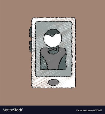 Flat shading style icon dealer silhouette on vector image