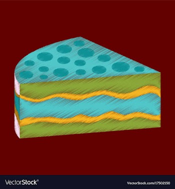 Flat shading style icon design cake vector image