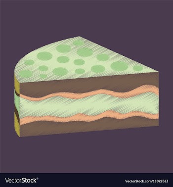 Flat shading style icon design cake vector image