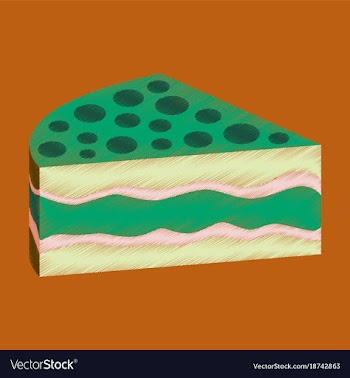 Flat shading style icon design cake vector image