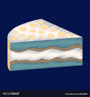 Flat shading style icon design cake vector image