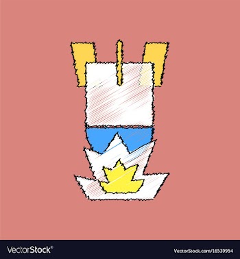 Flat shading style icon detonation of bomb vector image