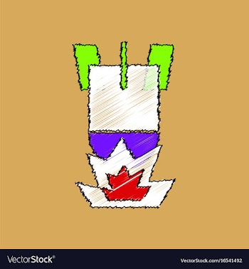Flat shading style icon detonation of bomb vector image