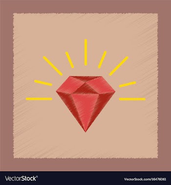 Flat shading style icon diamond symbol vector image