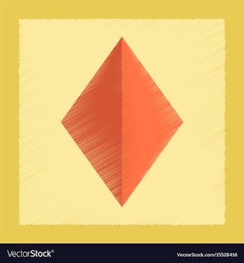 Flat shading style icon diamonds suit vector image