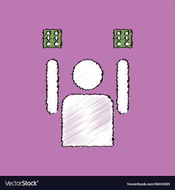 Flat shading style icon dice and man silhouette vector image