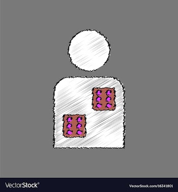 Flat shading style icon dice in man silhouette vector image