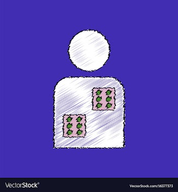 Flat shading style icon dice in man silhouette vector image