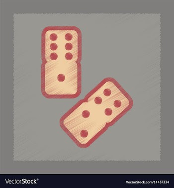 Flat shading style icon dice lucky vector image