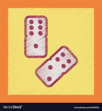 Flat shading style icon dice lucky vector image