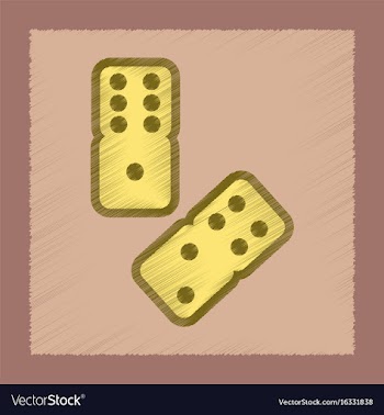 Flat shading style icon dice lucky vector image