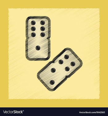 Flat shading style icon dice lucky vector image