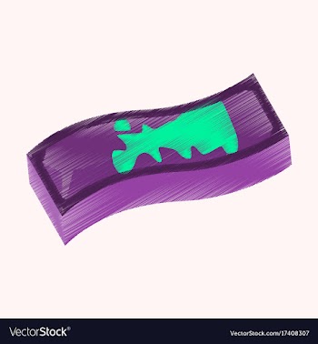 Flat shading style icon dirty money vector image