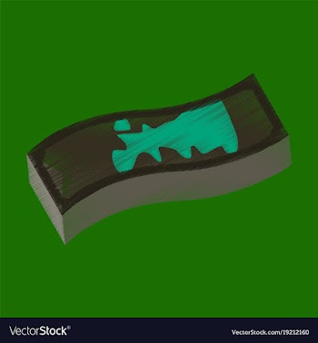 Flat shading style icon dirty money vector image