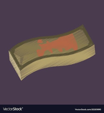 Flat shading style icon dirty money vector image