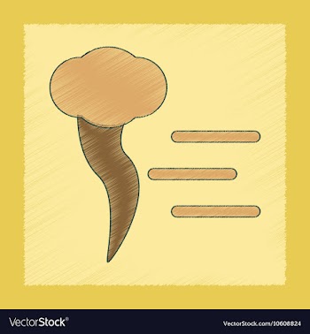 Flat shading style icon disaster tornado vector image