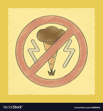 Flat shading style icon disaster tornado vector image
