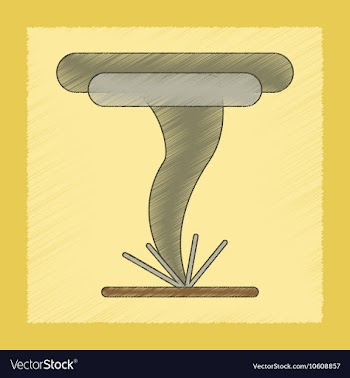 Flat shading style icon disaster tornado vector image