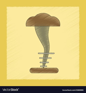 Flat shading style icon disaster tornado vector image