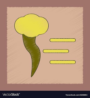 Flat shading style icon disaster tornado vector image
