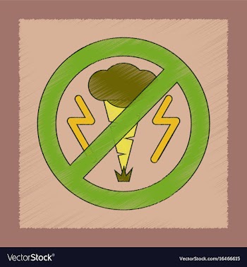 Flat shading style icon disaster tornado vector image