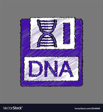 Flat shading style icon dna disk vector image