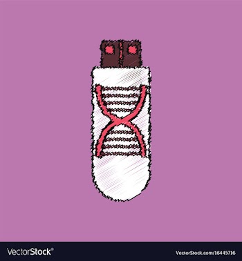 Flat shading style icon dna memory vector image