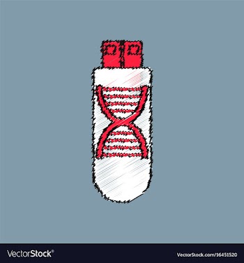 Flat shading style icon dna memory vector image