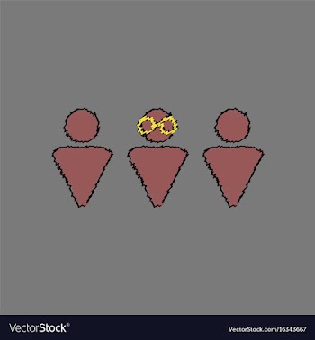 Flat shading style icon doctor and patient vector image