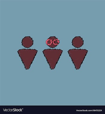 Flat shading style icon doctor and patient vector image