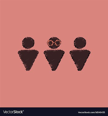 Flat shading style icon doctor and patient vector image
