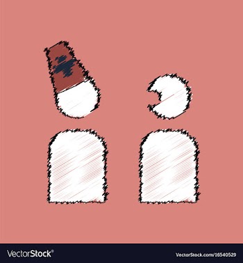 Flat shading style icon doctor and patient vector image