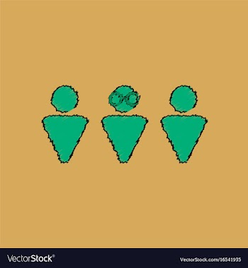 Flat shading style icon doctor and patient vector image