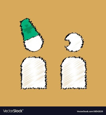 Flat shading style icon doctor and patient vector image