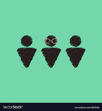 Flat shading style icon doctor and patient vector image