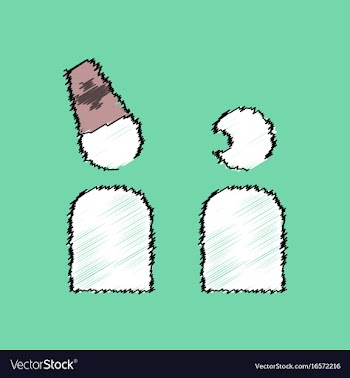 Flat shading style icon doctor and patient vector image