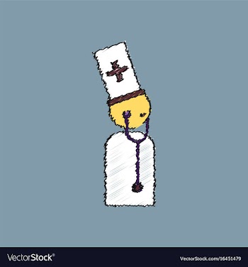 Flat shading style icon doctor with stethoscope vector image