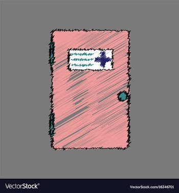 Flat shading style icon doctors door vector image